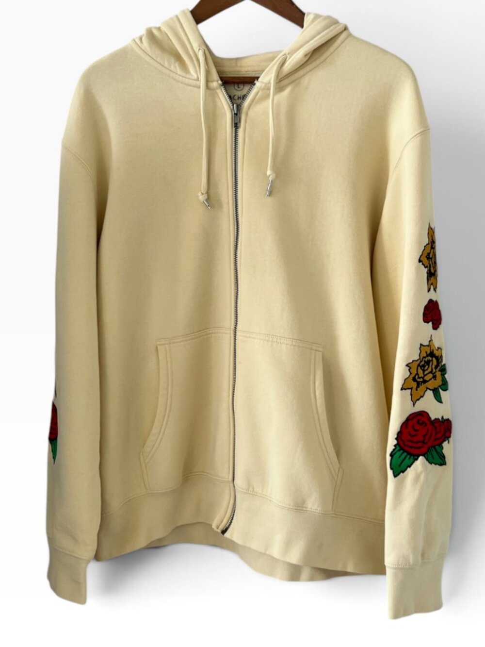 COACHELLA Valley Music & Arts Festival Embroidered Sleeve Hoodie Size L